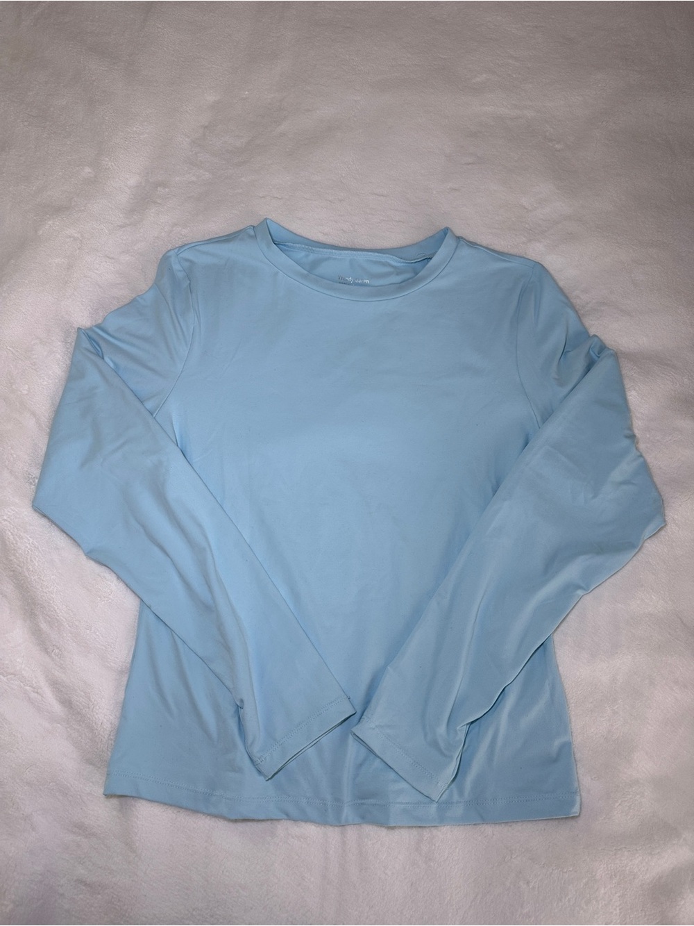 Light Blue Long Sleeve Crewneck Top